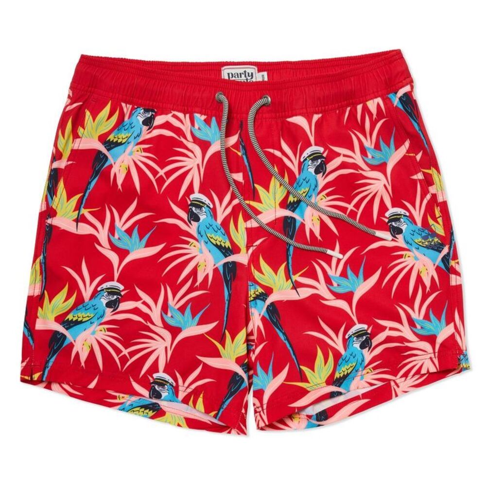 Party Pants - Men's Party Pants Skippa Swimsuit Bottom - Red XXL Red